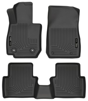 Mazda CX 3 Floor Mats - Front + Rear - Husky Liners - WeatherBeater - Black - 2017